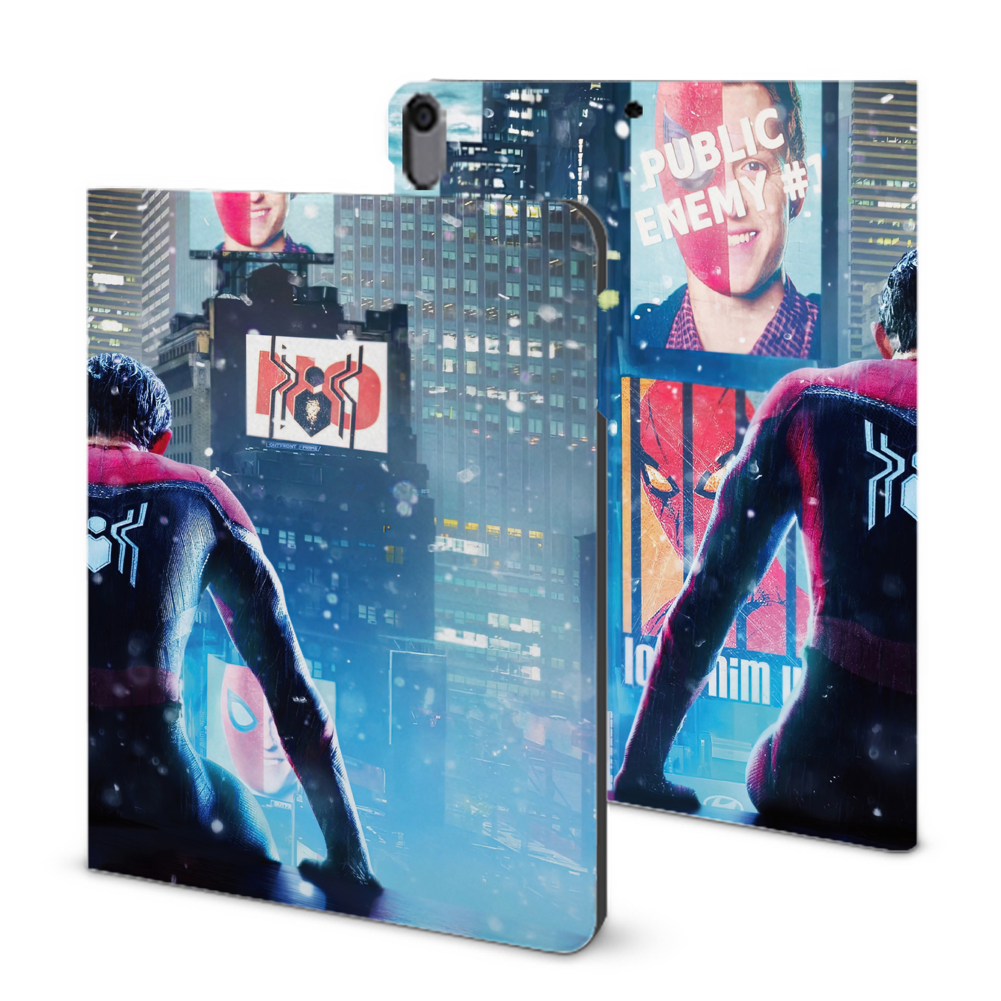 （画像用） Spider Man スパイダーマン IPad ケース ブック型 PUレザー TPU 耐衝撃 軽量 薄型 ペン収納なし 全面保護 IPad 各モデル対応